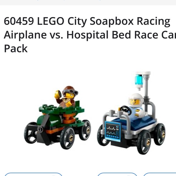LEGO city set 60459 Airplane vs. Hospital Bed Race Car Pack new in sealed box - Picture 2 of 8